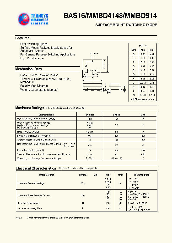 BAS16_253441.PDF Datasheet