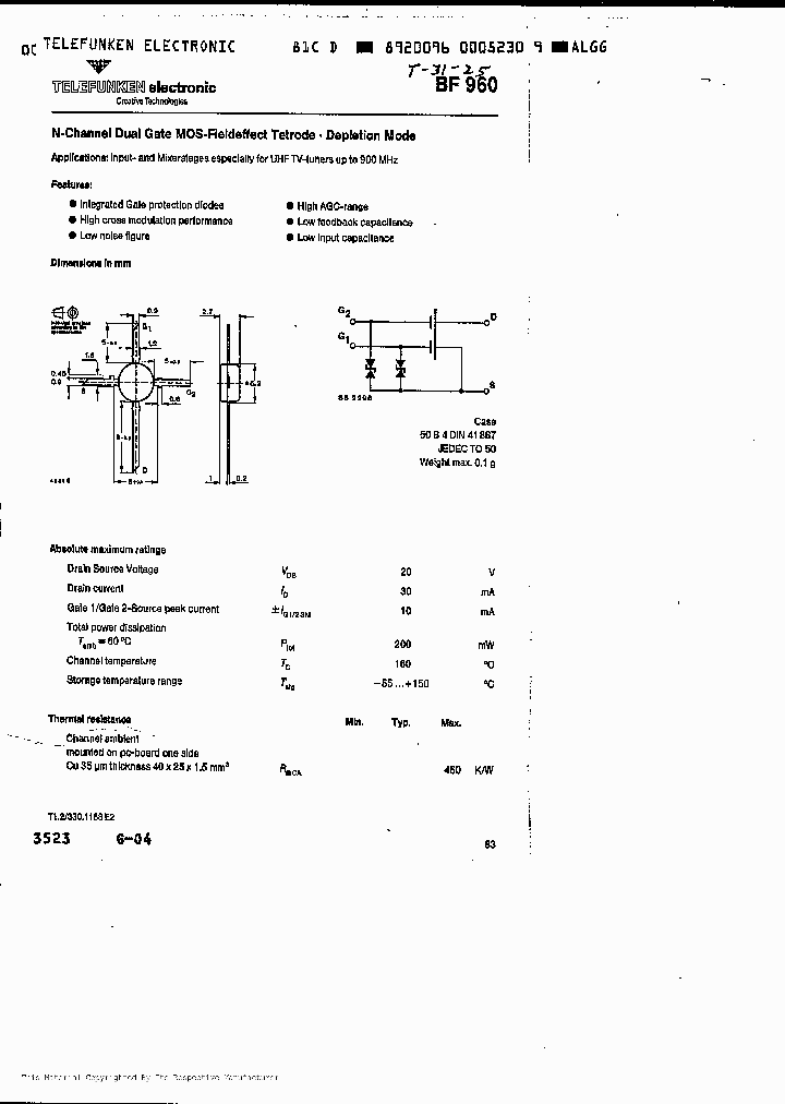 BF960_204582.PDF Datasheet