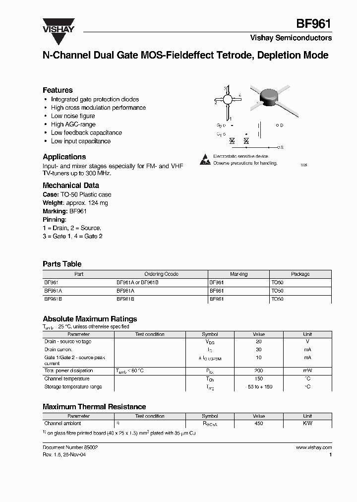BF961_204607.PDF Datasheet