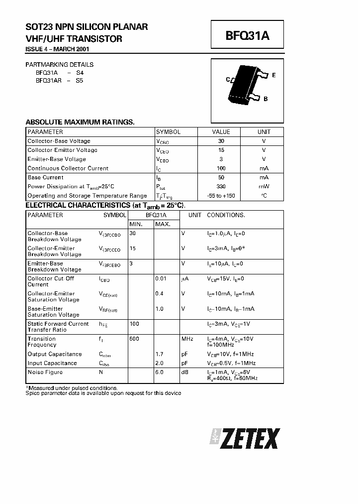 BFQ31A_263157.PDF Datasheet