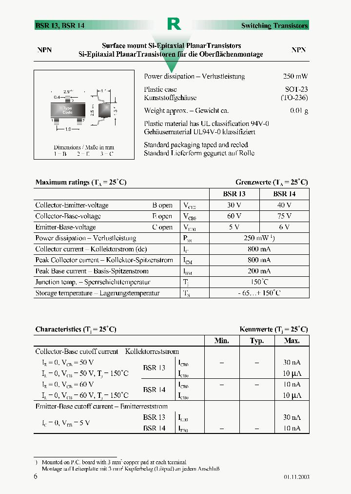 BSR13_248384.PDF Datasheet