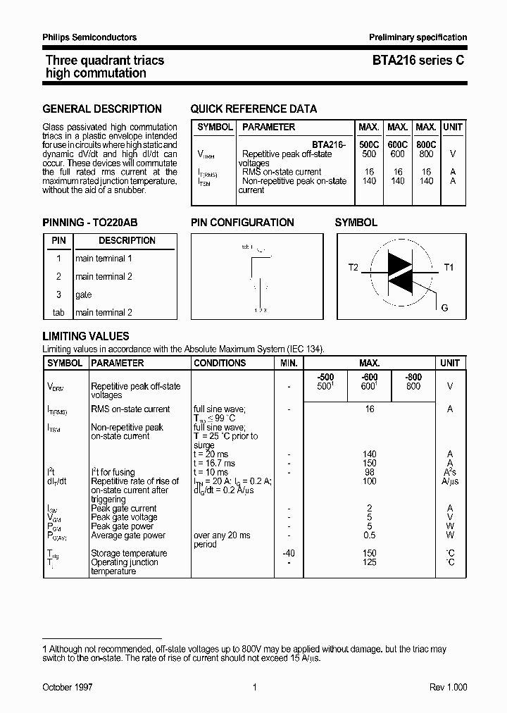 BTA216-600C_253306.PDF Datasheet