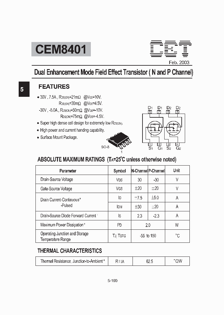 CEM8401_248546.PDF Datasheet
