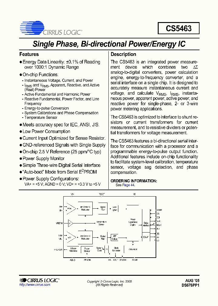 CS5463_237082.PDF Datasheet