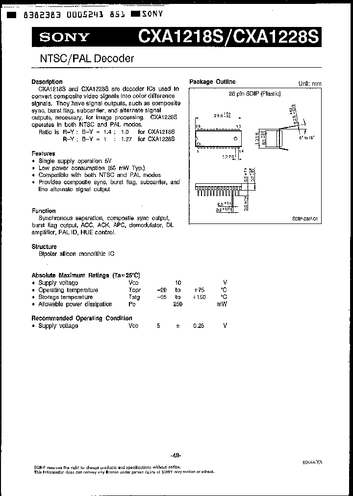 CXA1228S_216033.PDF Datasheet