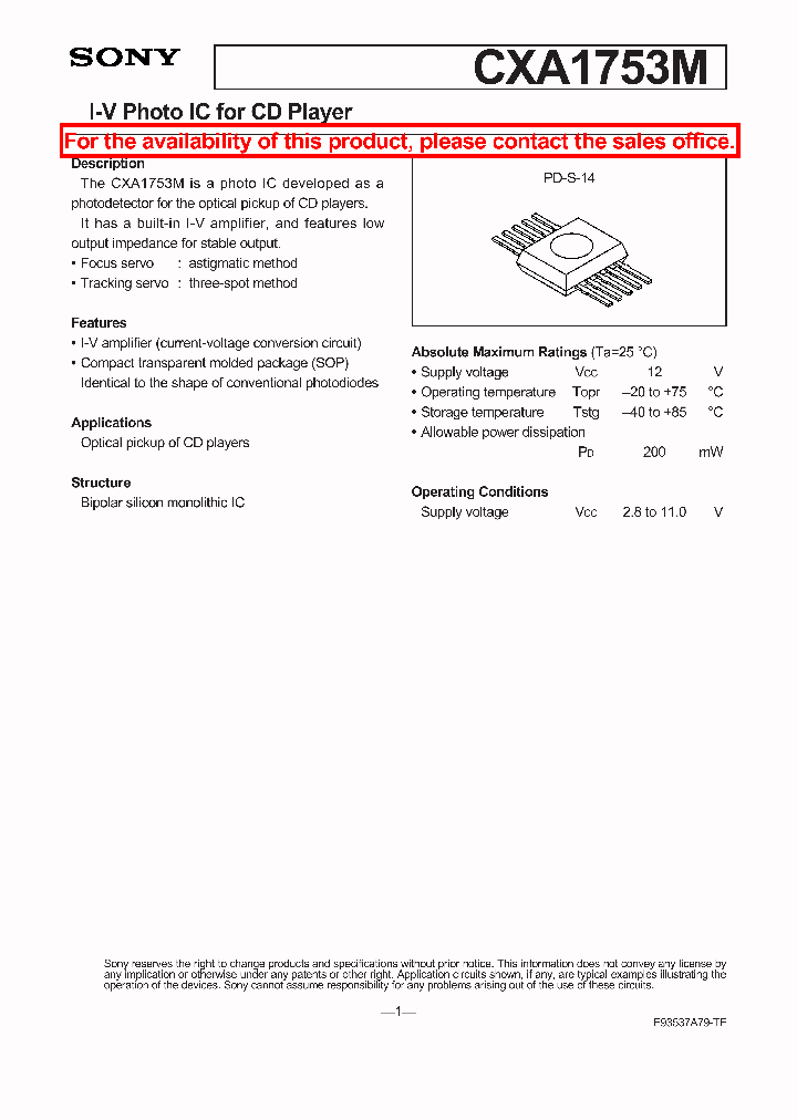 CXA1753M_239387.PDF Datasheet