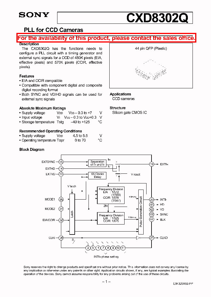 CXD8302Q_266698.PDF Datasheet