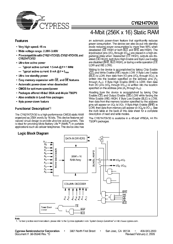 CY62147DV30_234590.PDF Datasheet