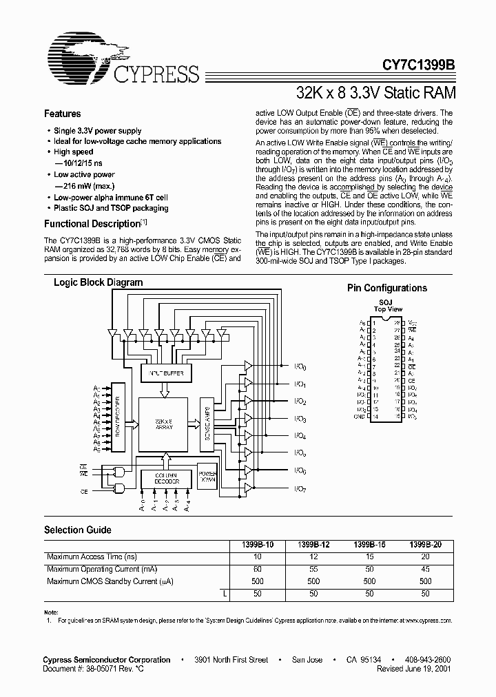 CY7C1399B-15ZC_266514.PDF Datasheet