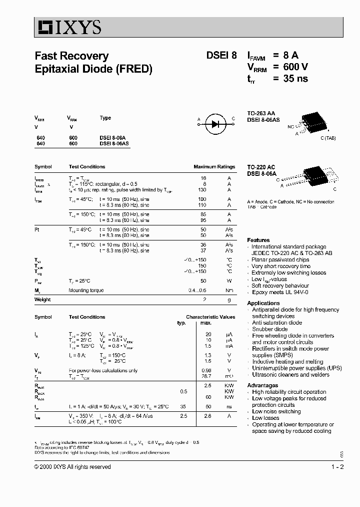 DSEI8_238005.PDF Datasheet