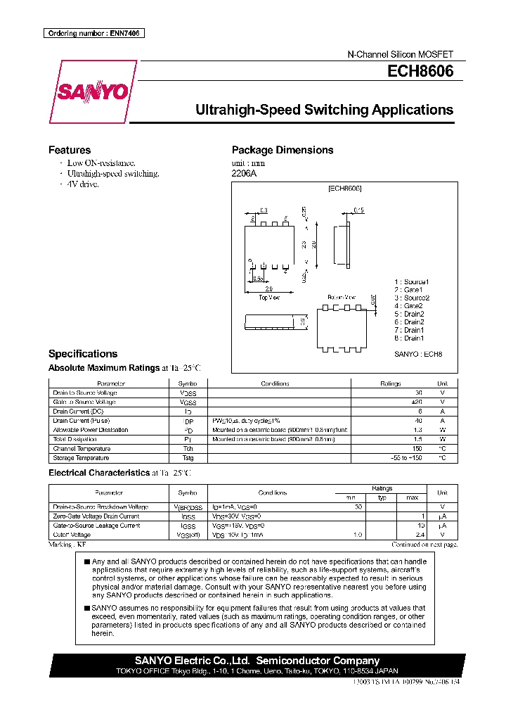 ECH8606_255396.PDF Datasheet