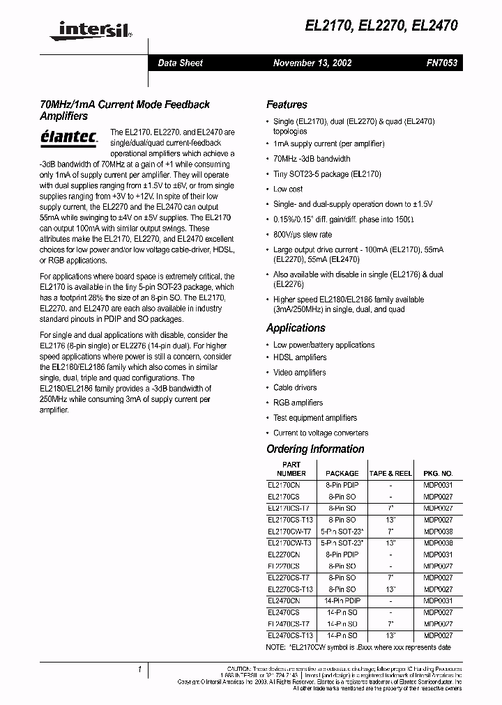 EL2270CN_259298.PDF Datasheet