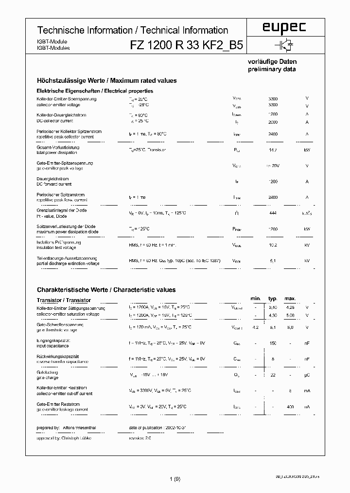 FZ1200R33KF2-B5_216898.PDF Datasheet