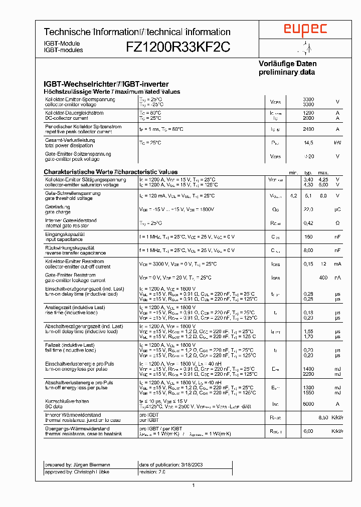 FZ1200R33KF2C_216899.PDF Datasheet
