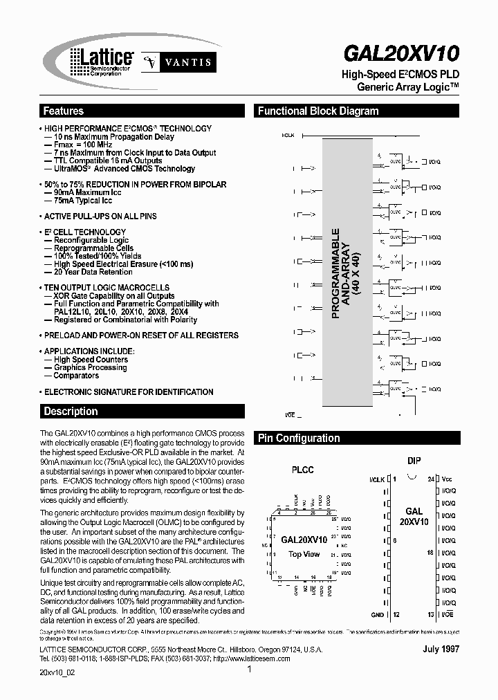 GAL20XV10_242917.PDF Datasheet