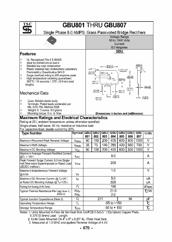 GBU805_247766.PDF Datasheet