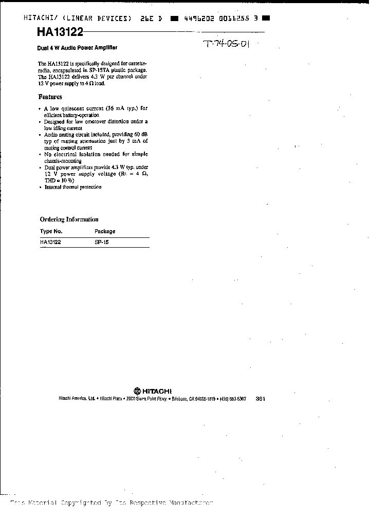 HA13122_240210.PDF Datasheet