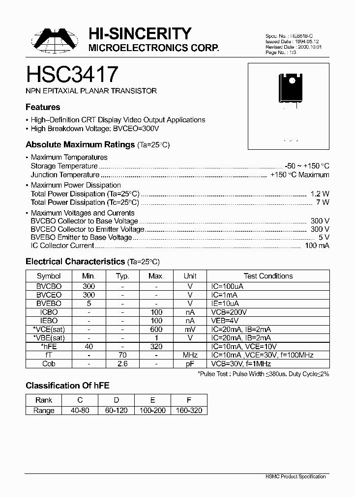 HSC3417_255107.PDF Datasheet