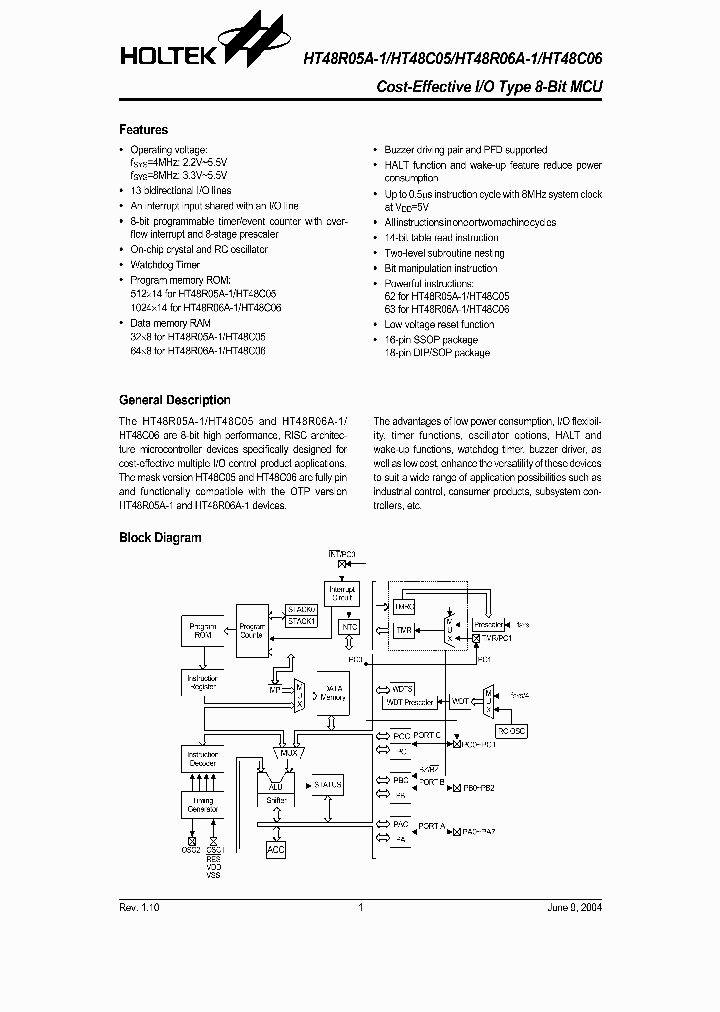 HT48C05_235549.PDF Datasheet