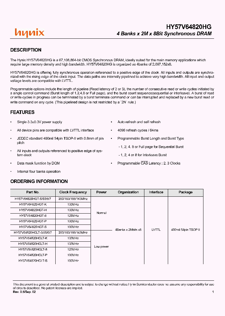 HY57V64820HG_235099.PDF Datasheet