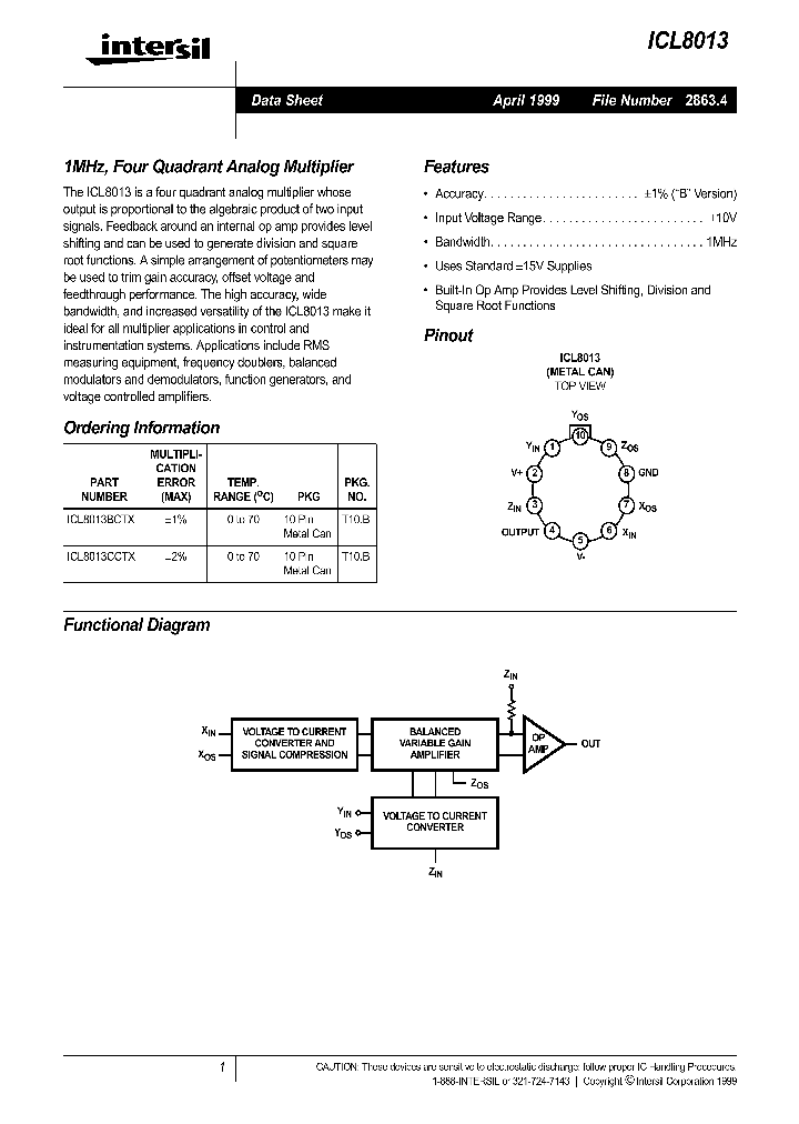 ICL8013_251277.PDF Datasheet
