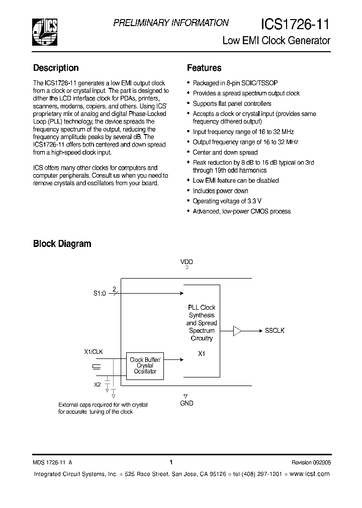 ICS172611_253628.PDF Datasheet