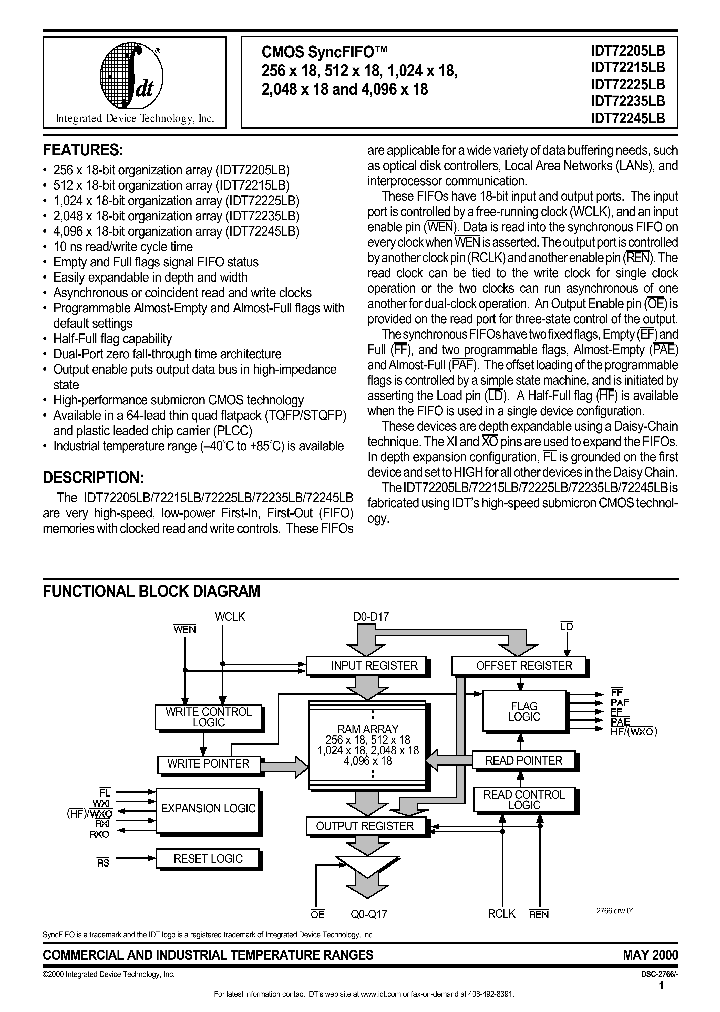 IDT72225LB25PF_229775.PDF Datasheet