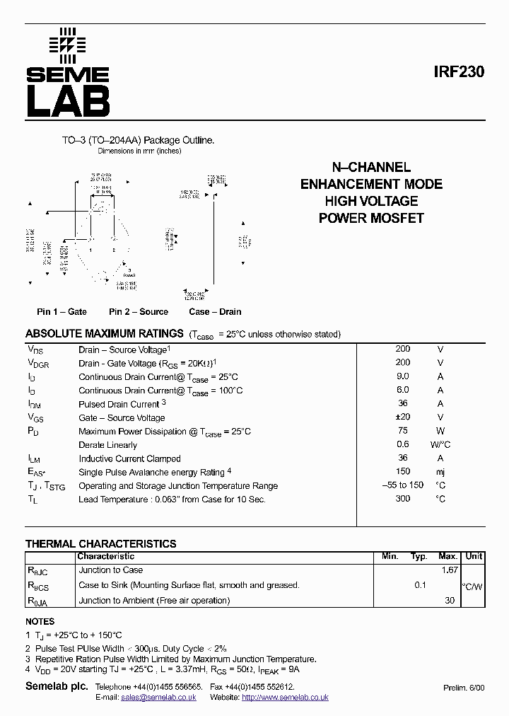 IRF230_249791.PDF Datasheet