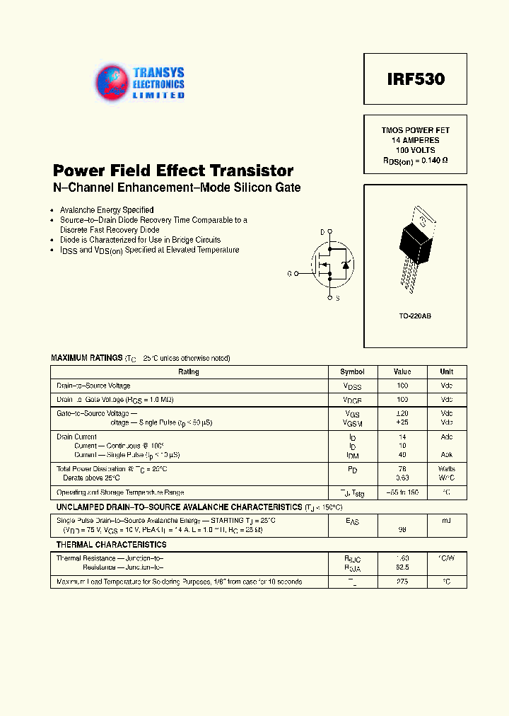 IRF530_252106.PDF Datasheet