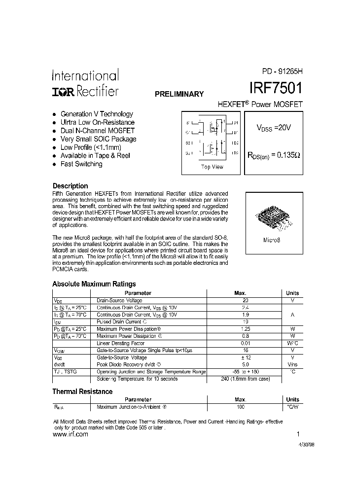 IRF7501_234715.PDF Datasheet