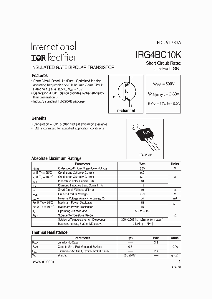IRG4BC10K_231844.PDF Datasheet