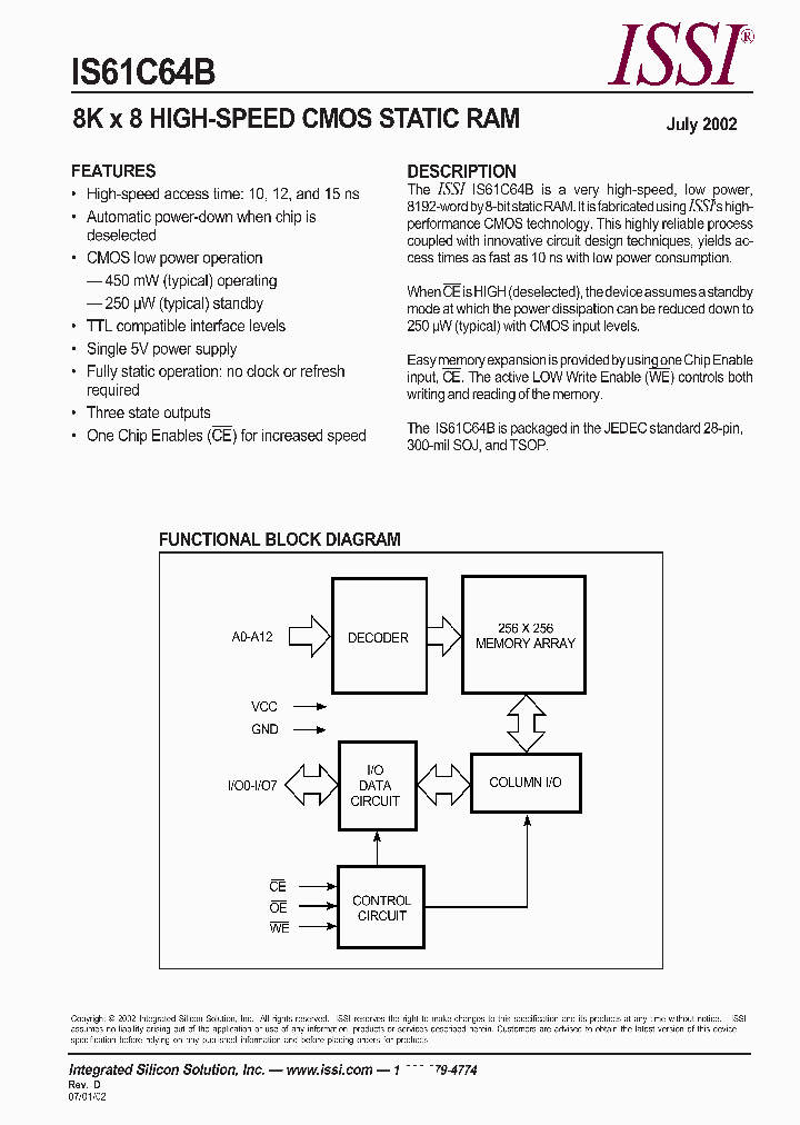 IS61C64B-15J_267574.PDF Datasheet