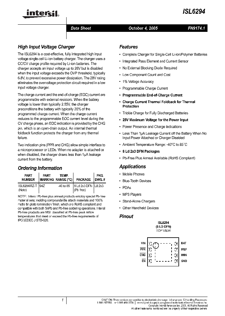 ISL6294_232692.PDF Datasheet