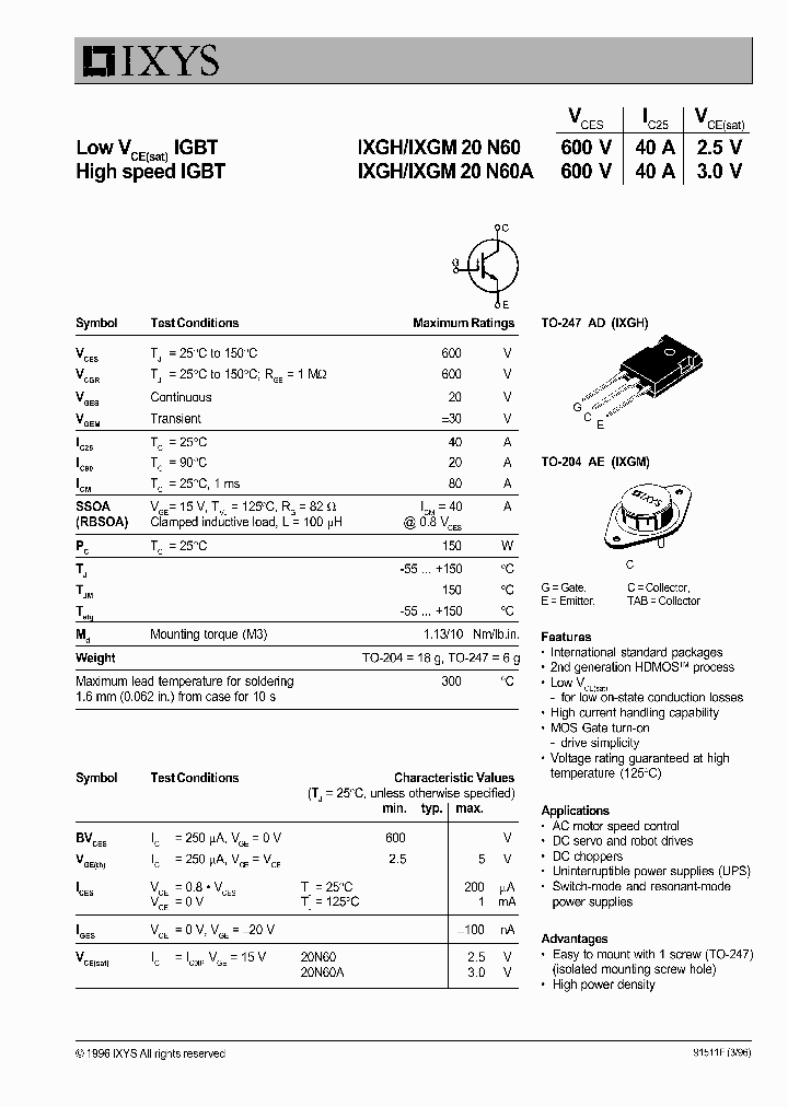 IXGH20N60_219807.PDF Datasheet