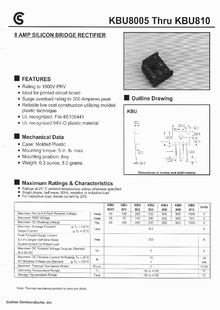 KBU810_247972.PDF Datasheet