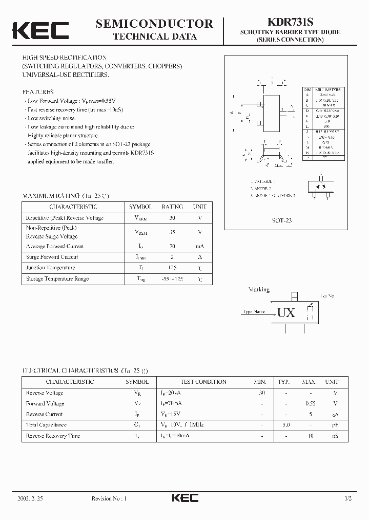 KDR731S_230510.PDF Datasheet