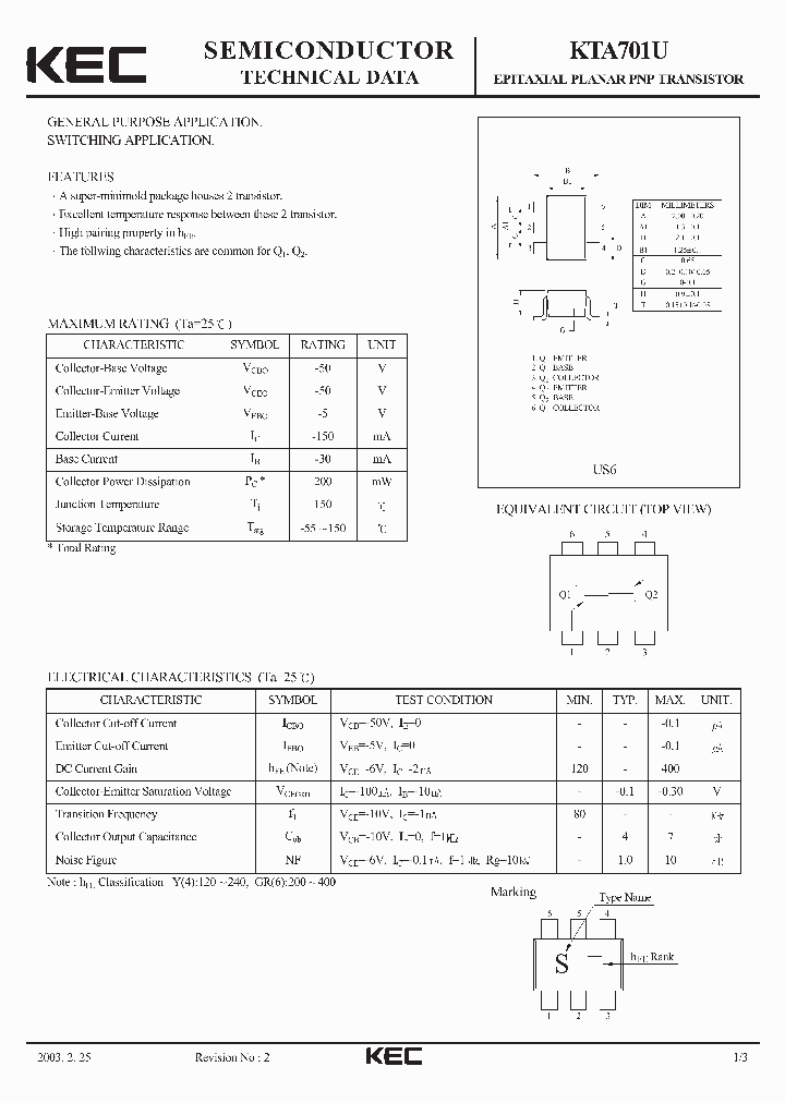 KTA701U_251769.PDF Datasheet