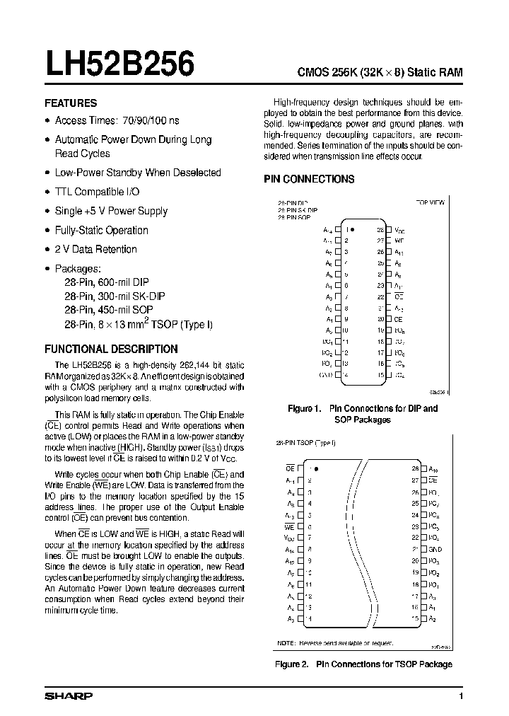 LH52B256T-100LL_234247.PDF Datasheet