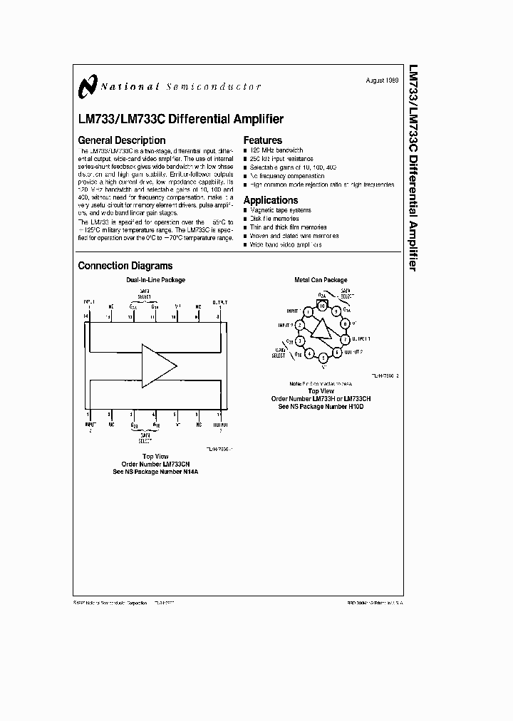 LM733_259511.PDF Datasheet