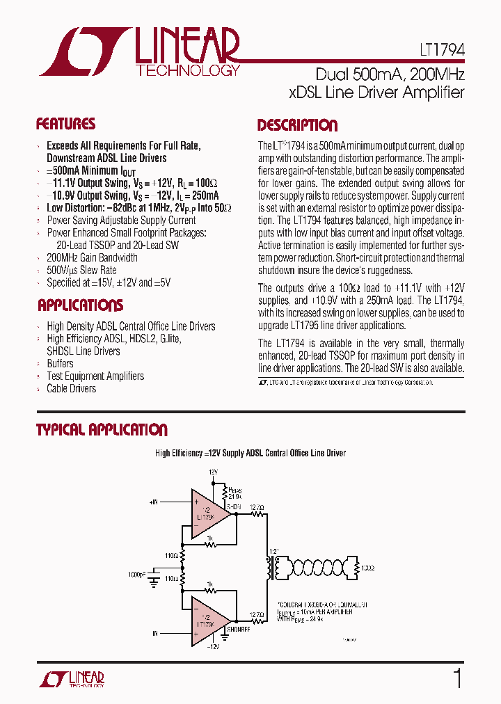 LT1794IFE_240523.PDF Datasheet