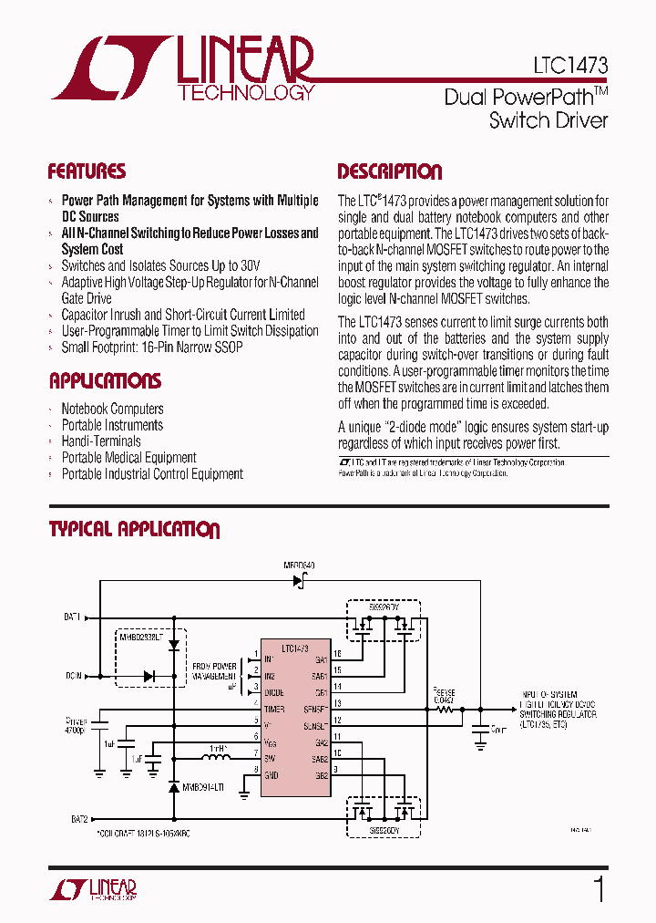 LTC1473IGN_233447.PDF Datasheet