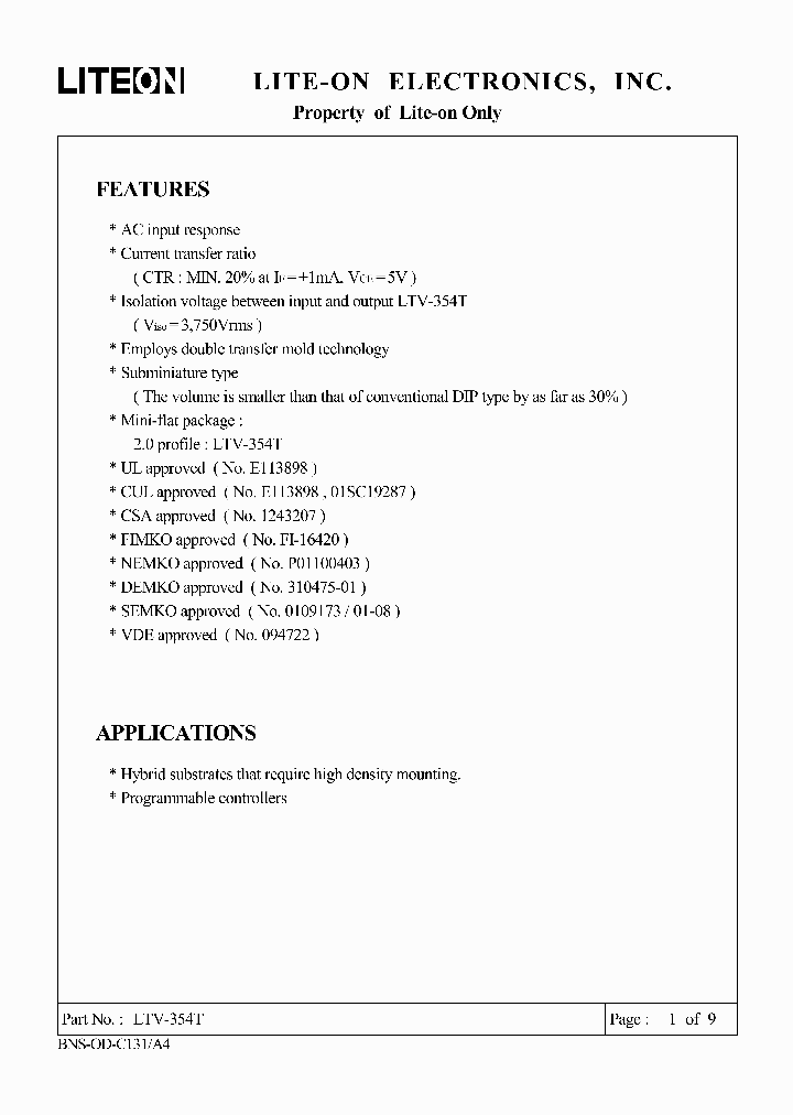 LTV-354T_216883.PDF Datasheet