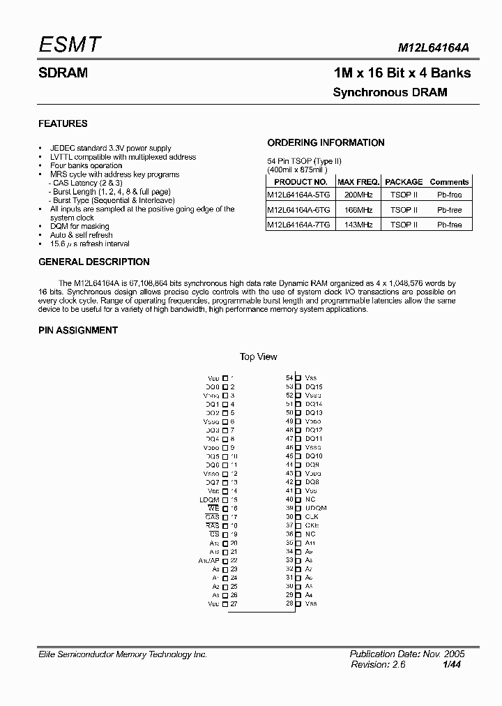 M12L64164A_242610.PDF Datasheet
