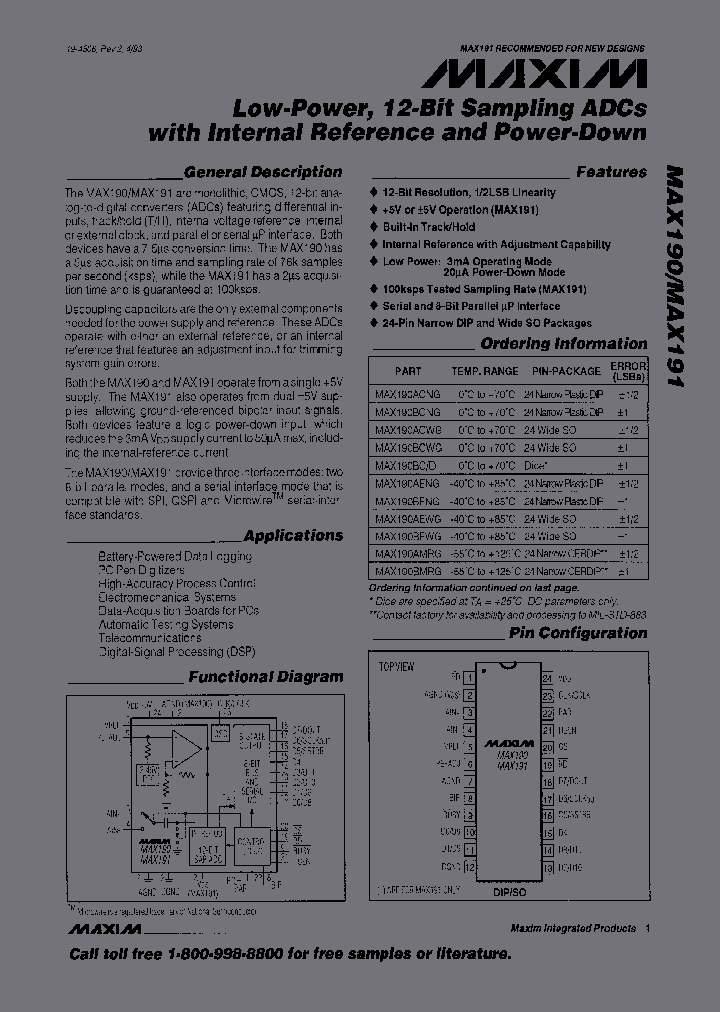 MAX190_258645.PDF Datasheet