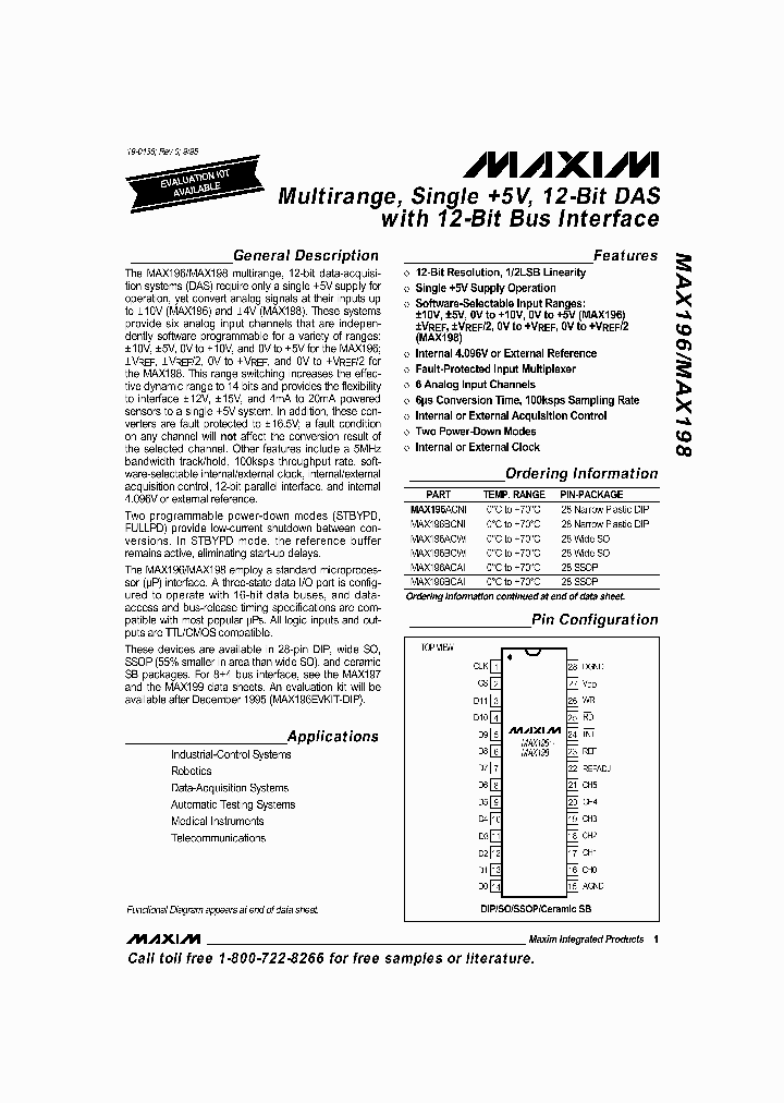 MAX198_250589.PDF Datasheet