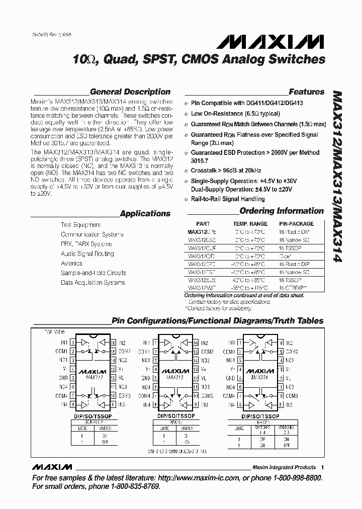 MAX312_238251.PDF Datasheet