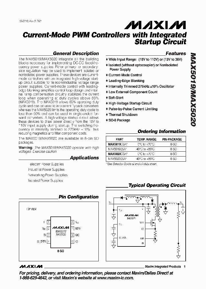 MAX5019-BMAX5020_254860.PDF Datasheet