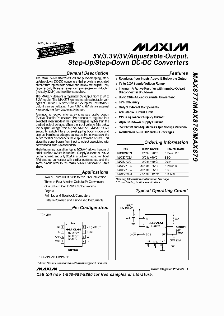 MAX878CD_226474.PDF Datasheet