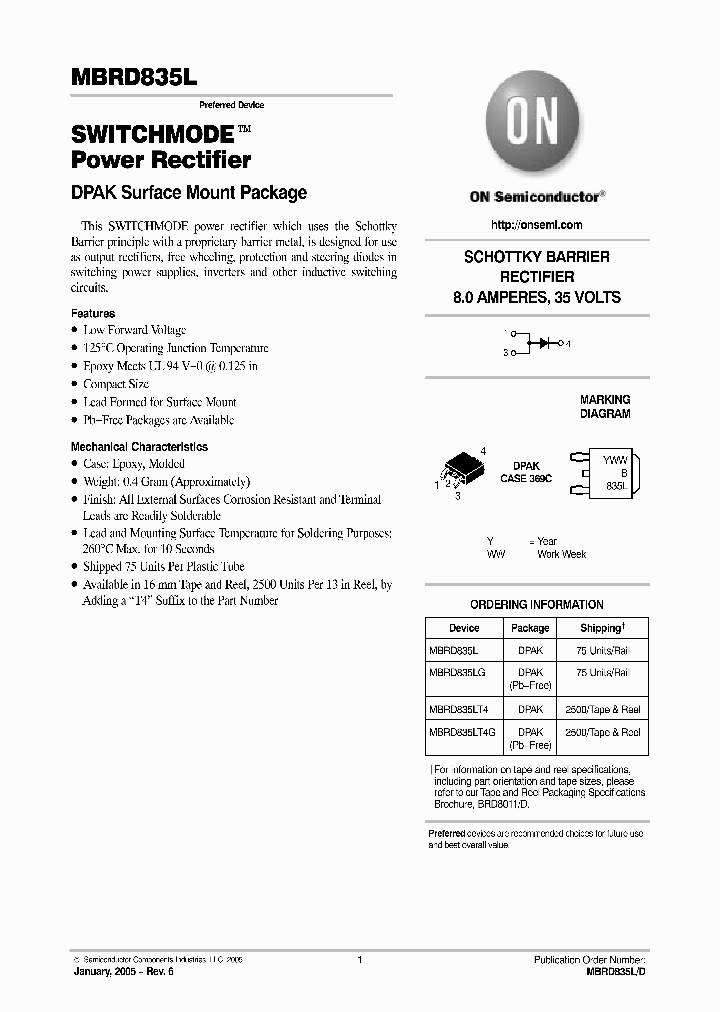 MBRD835LT4_267579.PDF Datasheet