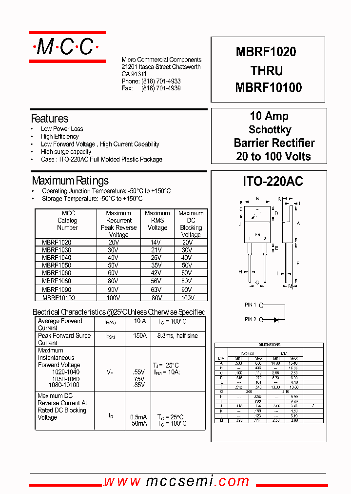MBRF1020_223886.PDF Datasheet